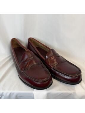 Bass Weejun Penny Loafers Leather US Women’s 7.5 Shiny Classic Preppy Cordovan
